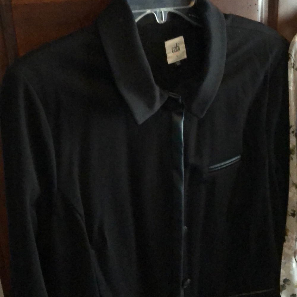 Cabi gorgeous short jacket with leather trim